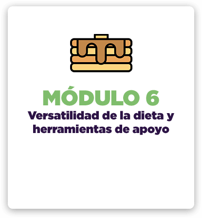 Módulo 6: Versatilidad de la dieta y herramientas de apoyo
