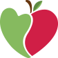 manzana y corazon