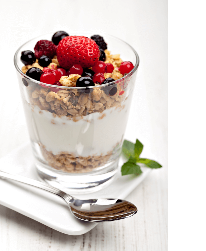 desayuno saludable yogur