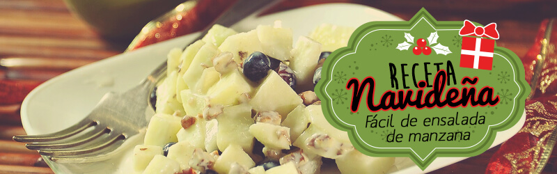 Receta navideña fácil de Ensalada de Manzana