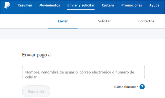 enviar pago por paypal